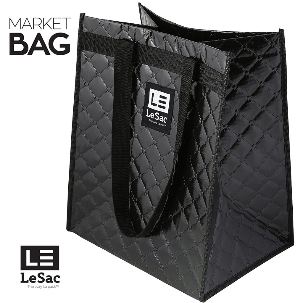 Le Sac Fashionable Quilted Reusable Shopping Tote 2 Pack – LeSac